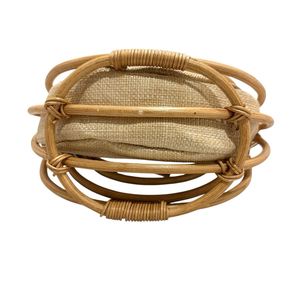 NWT Antik Kraft Natural Woven Rattan Handbag - Picture 8 of 8